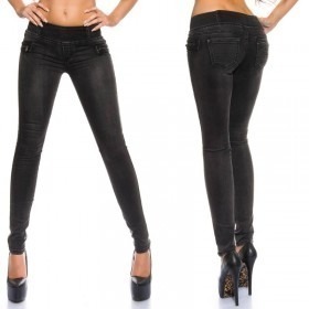 High Waist Super Skinny Jeans - Black
